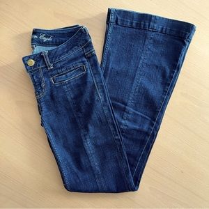 American Eagle Hipster Flare Jean Dark Wash Size 0